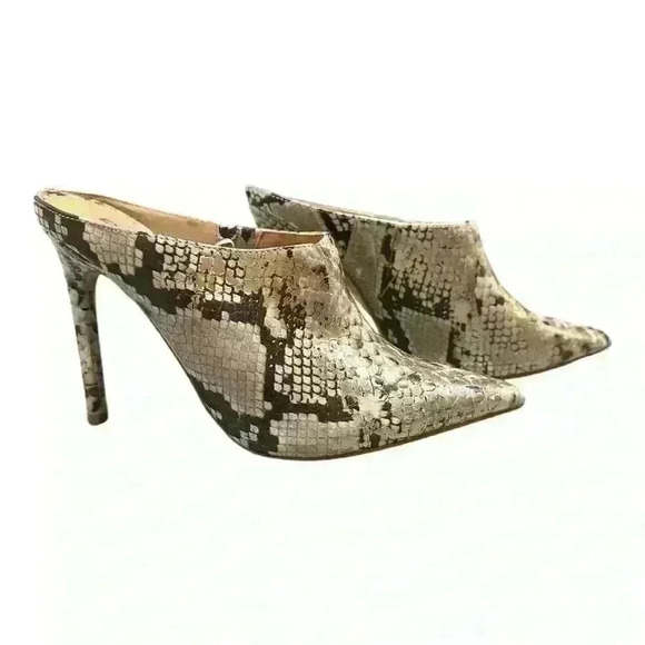 Express Faux Snakeskin Mule Pumps Excellent Condition, size 7 - Picture 2 of 7